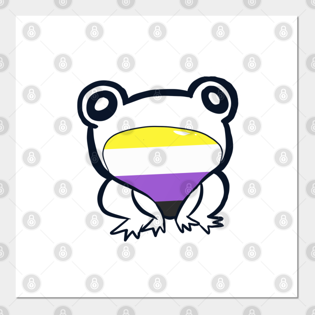 NonBinary Pride Frog Frog Posters and Art Prints TeePublic